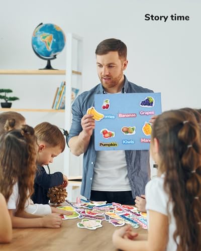 CHEFAN Foldable Felt Board for Kids, 22 x 13 in, Freestanding - size: Blue Medium