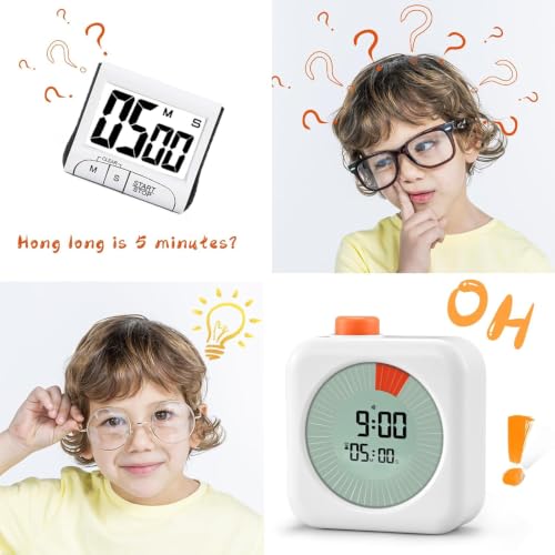 EooCoo Visual Timer for Kids, ADHD, Toddler Essentials, Boo Basket Stuffers - style: Trinity Core