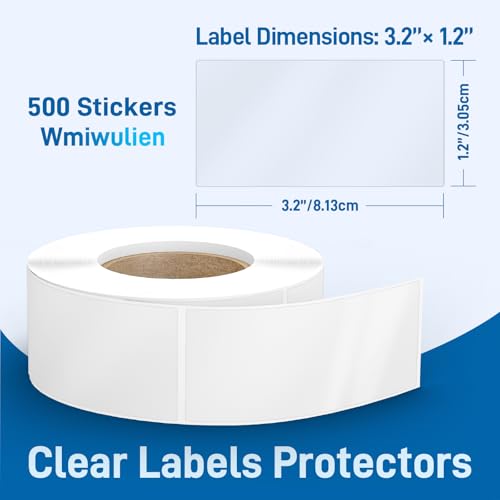 500 Pcs 3.2"x1.2" Thicken Clear Label Protectors for Library Book - color: 3.2"x1.2" (Clear)