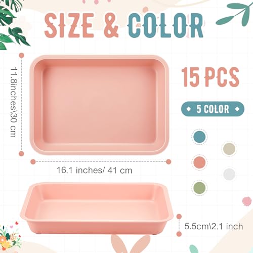 Mifoci Plastic Art Trays Stackable Organizer, 16.1 x 11.8 x 2.1 Inch - size: 16.1 x 11.8 x 2.1 Inch