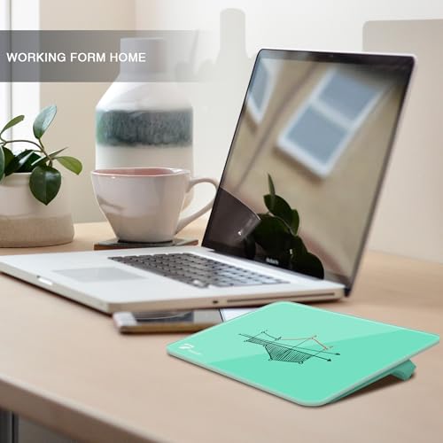 Mint Mini Desktop Pure Glass Whiteboard, Small Glass Dry-Erase Whiteboard - color: Mint