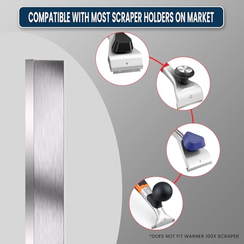 LU&MN Carbide Scraper Replacement Blades, 2"/50×12×1.5mm, 100 Pieces - style: 2"-10PKS