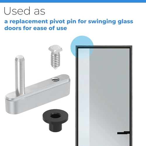 PalpitateC Shower Door Pivot Block with 3/4" Pin - size: #SDPB34