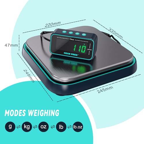 GRAM PRES Digital Shipping Scale, 86 lbs/0.1oz Highly Accurate Postal Scale