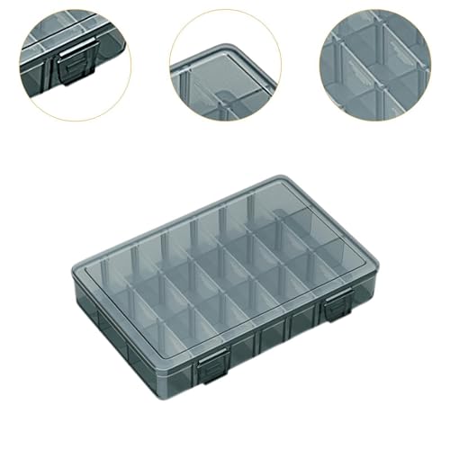 Screw Organizer Storage Bin, 21-Grid Small Parts Organizer with Lid, Hardware Storage Box for Screws Nuts Beads - color: 21 grids