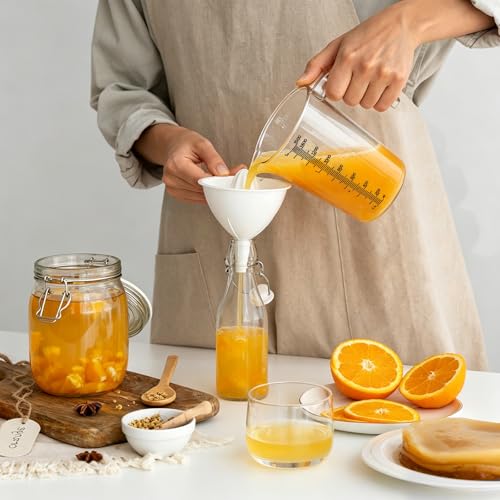 3 Set Plastic Measuring Cups for Liquids with Handle, 500/1500/3500 ML Clear & Strong Measuring Pitcher, Large Measure Cup for Motor Oil, Liquid Mixing, Kitchen, Baking Cooking, Laboratory and More - size: 500/1500/3500 ML