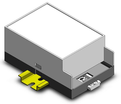 Gaurang Din Rail Enclosure for Electronic Home Automation PLC Switch Box Industrial Boxes Electrical Box ABS Enclosure Control Box (70mm - One Side Terminals) - size: 70mm- One side terminals
