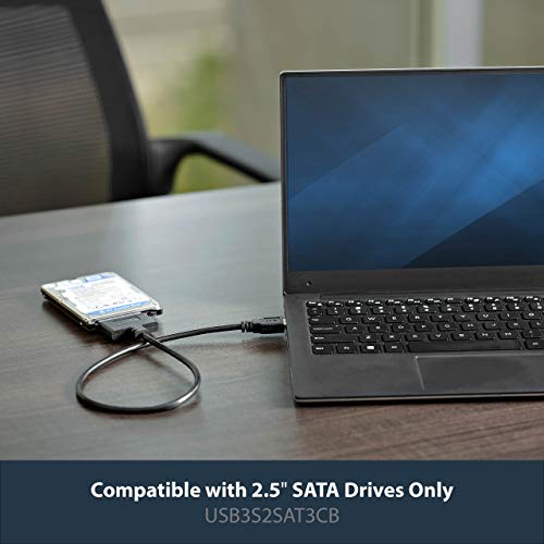 StarTech SATA to USB Adapter, USB 5Gbps, 2.5in SATA III (USB3S2SAT3CB) - style: USB A 5 Gbps
