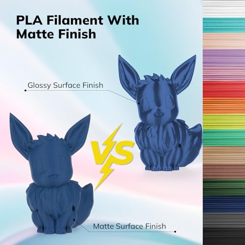 AMOLEN Matte PLA 3D Printer Filament 1.75mm Navy Blue Smooth Finish 1KG - color: Navy Blue