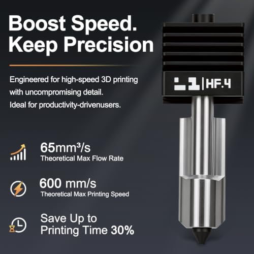 P2S High Flow Hotend Kit with Hardened Steel Nozzle for Bamboo lab H2D/H2S/H2C/X2D/P2S 3D Printer, Save 30% Time Print Head, One-Piece Integrated Design for Reduced Clogging (0.4mm) - size: 2-Pack Nozzle 0.4mm