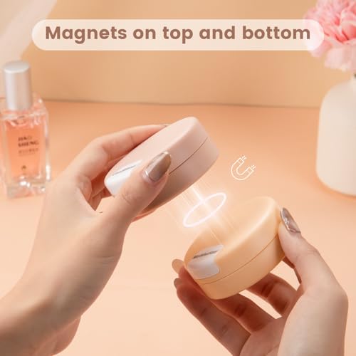 Gemice Travel Containers for Toiletries, Magnetic Travel Containers, TSA Approved Cream Jars with Toiletry Bag, Leak-proof Small 1oz Capsules Set with Multiple Labels for Organization (4 Pack)