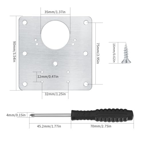10 Pcs Cabinet Hinge Repair Plates Kits,Kitchen Cupboard Door Hinge Repair