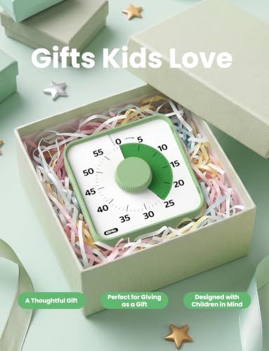 LIORQUE 6-Inch Large Visual Timer Mechanical, 60-Minute Classroom Timer