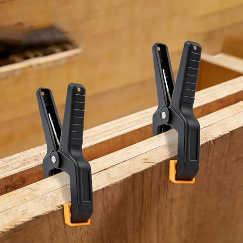 20 Pack Spring Clamps for Crafts & DIY - 3.5 Inch Plastic Woodworking Clamps, Small Balloon Arch Clips, Heavy Duty Tarp & Backdrop Holder Clips - color: Orange-20pcs