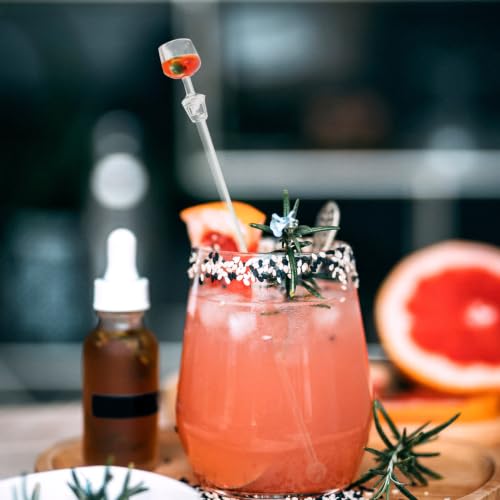 Cabilock 10pcs Cocktail Mixing Sticks Glass Stirring Rod Cocktail Swizzle Stirrer Sticks Drink Coffee Beverage Stirrers Coffee Stir Sticks for Home Kitchen Bar Party (Random Color)