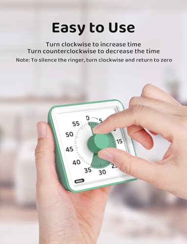 LIORQUE Visual Timer for Kids, 60 Minute Countdown Timer, Green - color: Green