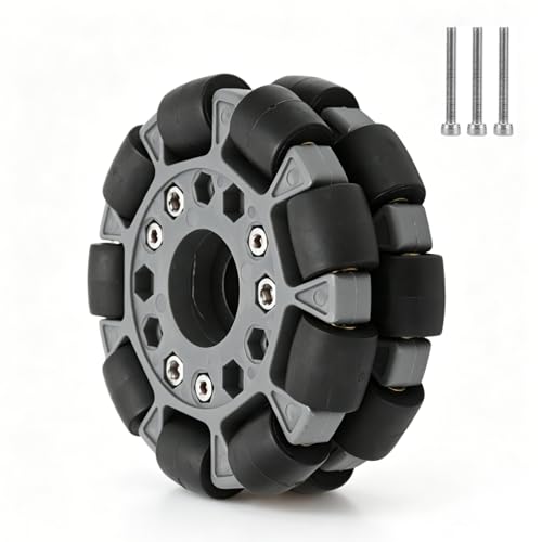 100mm Double Omni Wheel with Circular and Crossed Shaft Coupling