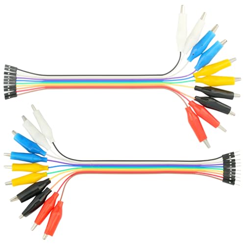 20 Pcs breadboard Jumper Wires with Alligator Clips Male and Female