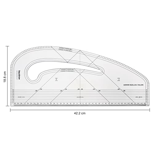 Liquidraw Pattern Maker and Grading Ruler Set, Clear Acrylic Sewing Tools - style: Pattern Maker & Grading Ruler Set