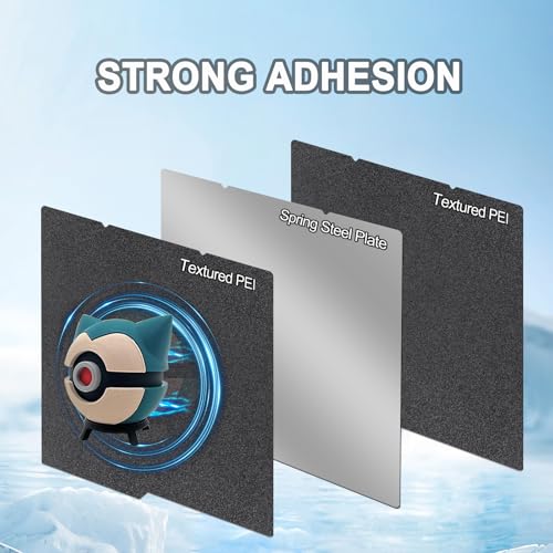 264X276mm Black PEI Build Plate for Kobra S1/Kobra X, Double Sided Textured PEI Platform Spring Steel Flexible Platform Heated Bed for Anycubic Kobra S1 Combo 3D Printer - size: 264x276MM