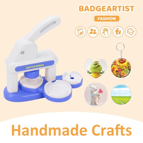 Button Maker Machine Multiple-Sizes - Pin Maker Machine Kit 1.37+2.16 inch - color: Blue - Badge Maker