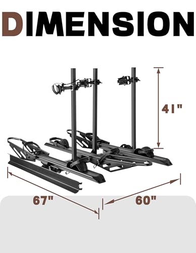 Rockland Foldable 3-Ebike Rack with Ramp, 250 lbs Capacity, Hitch Mount Electric Bike Rack, Fits up to 5" Fat Tire Width and 50" Wheelbase, Ebike Carrier Rack for 2" Receiver for Cars SUVs Vans RVs - size: 3-Ebike Rack+250LBS (with Ramp)