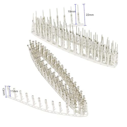 100PCS 2.54mm 18-24awg Male Pin Crimp Terminal Connector + 100PCS Female Pins Connector Kits for Dupont Jumper Wire Cable - color: 100PCS Male and 100PCS Female