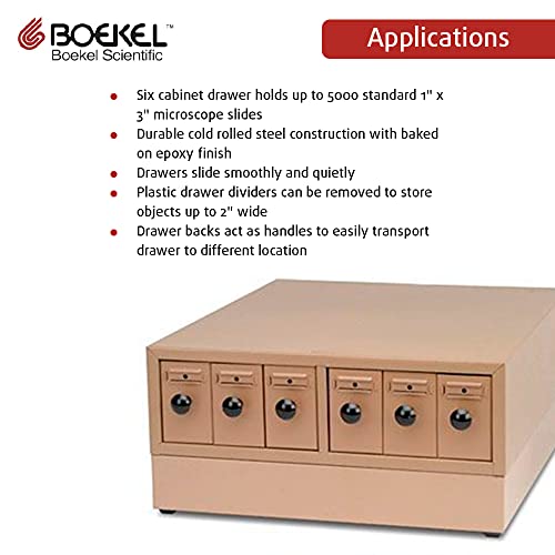 Boekel 141001 Modular Slide Storage Cabinet Base with Rubber Feet, 15-3/4" W x 18-3/4" D x 2-3/4" H,Base Only, Slide Drawers Not Included