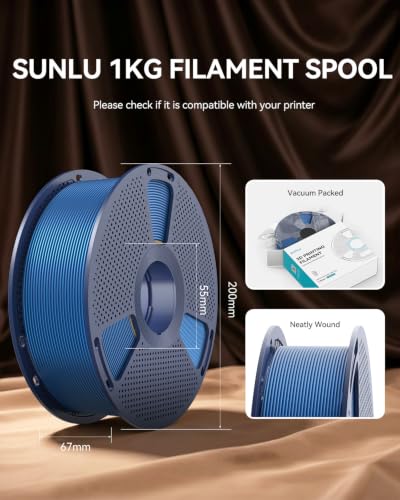 SUNLU 2KG Metal PLA Filament 1.75mm, Azurite & Brass Gold - color: Metallic Blue+brass Gold