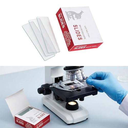 50pcs Glass Slides for Microscopy Smooth Design Pre Ready Use Biology Glass Slide Slides
