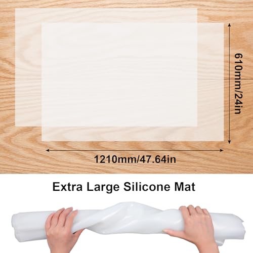 2 Pack Extra Large Silicone Mat 24 x 48 Inches Silicone Mats for Crafts - size: 24 x 48 inches