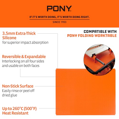 PONY Silicone Mat 28" x 23", Heavy Duty Non-Stick Heat Resistant Pad