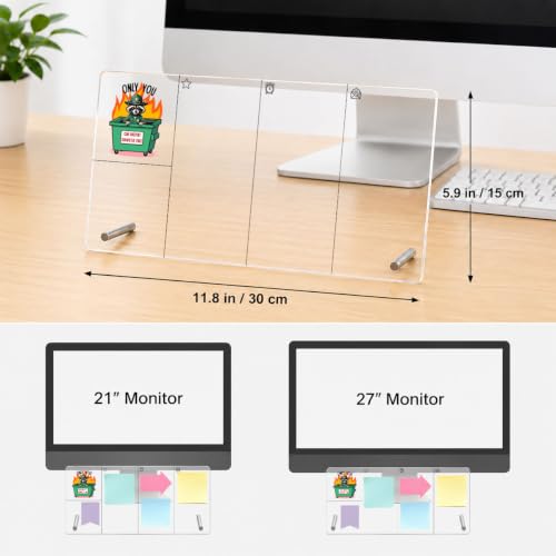 Raccoon Memo Board Dumpster Fire Funny Office Acrylic Monitor Memo Board - color: Only You