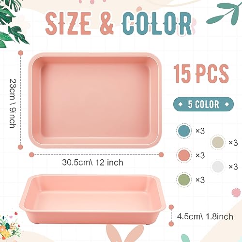 Mifoci Plastic Art Trays Stackable Organizer, 12 x 9 x 2 Inch - size: 12 x 9 x 2 Inch
