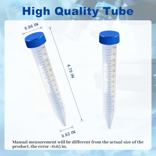 15ml Centrifuge Tubes, 12000 RCF, Flat Top Caps, Bulk, 25Pcs - size: 15ml-Flat Top Cap