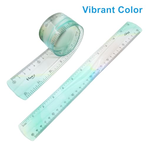 Hitefu 2 Pcs Plastic Flexible Ruler, 12 Inch(30 cm) - style: 12 Inch