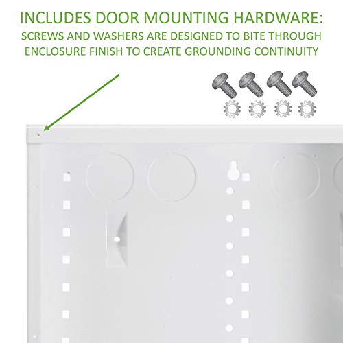 On-Q 28" Structured Media Enclosure with Hinged Cover Lock, 20 Gauge CRS, Flush or Surface Mount - size: 28 inch