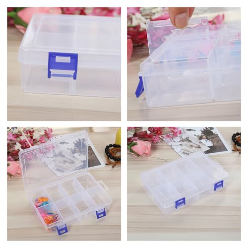 Small Parts, 8 Grids Parts with Removable Dividers for Hardware, Screws, Bolts,Beads, Jewelry