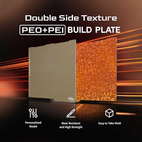Texture PEI Build Plate for Adventurer 5M/Adventurer 5M Pro 3D Printer, 235x235mm Texture PEI Build Plate +Smooth PEO Sheet 3D Printer Flexible Spring Steel Removable Platform - size: 235x235mm for Flashforge, style: Texture PEI +Texture PEO