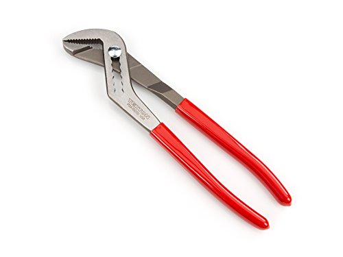 TEKTON 10 Inch Angle Nose Slip Joint Pliers (2 in. Jaw) | PGA16010 | Made in USA - size: 10 in.