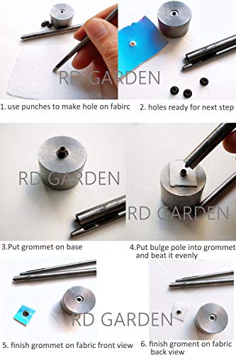 100PCS Color Mix Tiny Grommets Eyelets for Shoes, Clothes, Leather, Canvas bjd Eyelets with Fixing Tools - size: 1.5mm