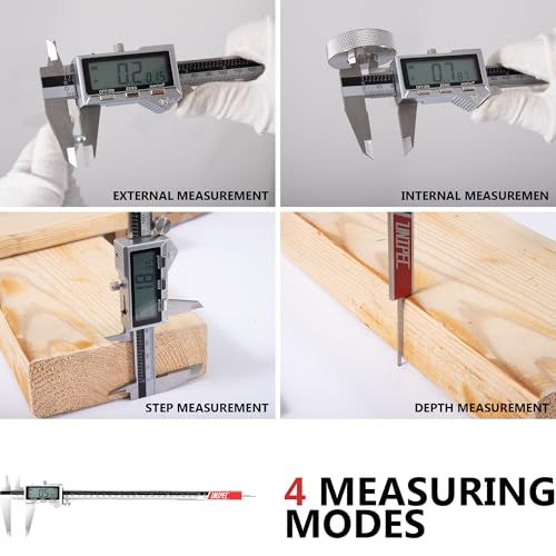 Rechargeable Caliper 12 inch with Large LCD Display - size: 0-12"