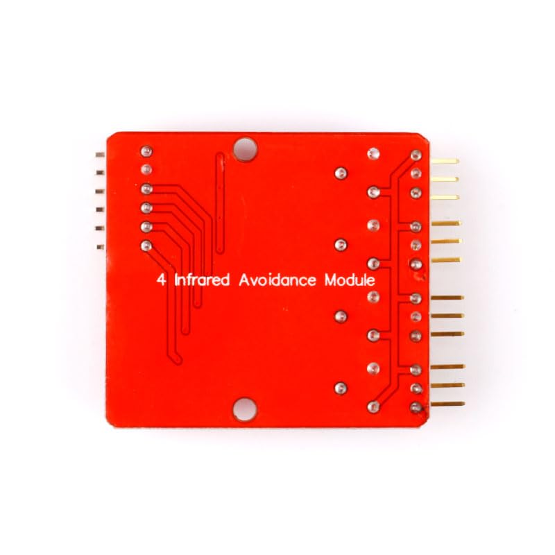 3Pcs 4-Channel Infrared Line Tracking Sensor Module, 3.3V-5V IR Line Following Obstacle Avoidance Module for Arduino DIY Smart Car Robot