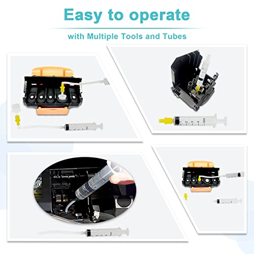 Printhead Cleaning Kit for Epson, 250mL Printer Cleaning Kit for Inkjet Printer, Print Head Cleaning Kit for HP, Print Head Cleaner for Canon Inkjet, Printer Head Cleaning Kit 250mL for Brother Inkjet - size: 250 ml