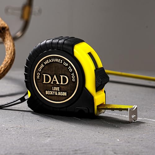 Custom Brass Tape Measure, Father's Day Gift, Engraved Tape Measure for Man, Birthday Gift for Dad/Grandpa, Personalized Gift for Him - color: T-Custom
