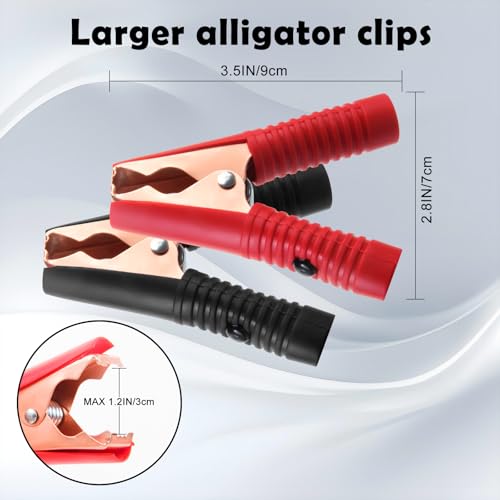 4.9FT 14AWG Battery Alligator Crocodile Clip to SAE Connector Extension Cable,12V SAE Quick Release Adapter to Alligator Clips Quick Disconnect Cable