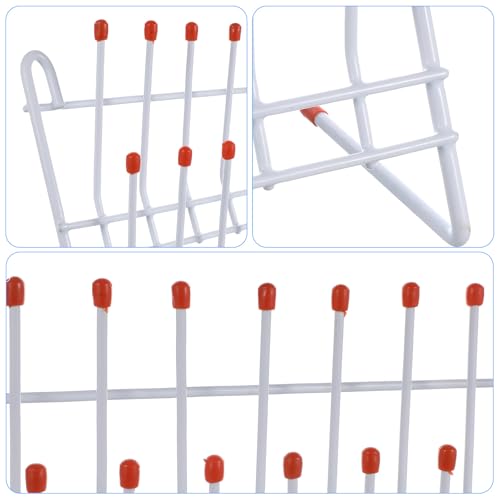 Tube Drying Rack Laboratory Draining Rack, Glassware Beaker Drying Holder Steel Wire Test Wall-Mount Tree Stand Cleaning Frame Tool 24 Pegs Bottle Drying Rack