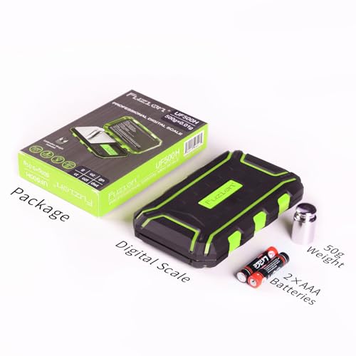 Fuzion Pocket Gram Scale, 500g x 0.01g Digital Jewelry Scale High Precision - color: Green, size: 500/0.01g