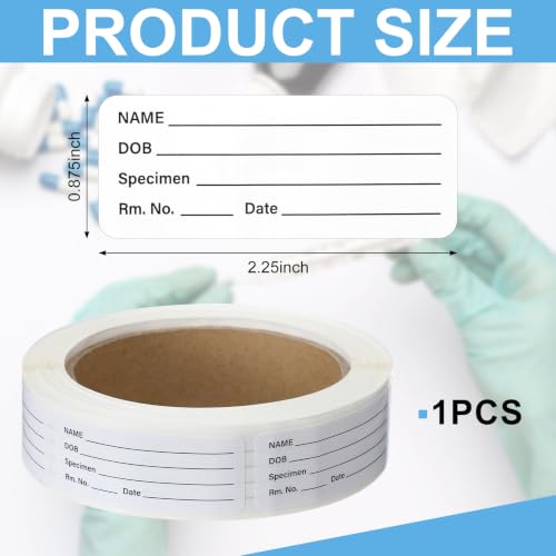 420 Pcs Pathology Labels, 2.25" x 0.875", Dispenser Box - style: Dispenser Box