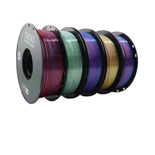 10 Pack Silk Tri-Color PLA Filament Bundle, 1kg Spool(2.2lbs) - color: 10*1kg Silk Tricolor Different Colors